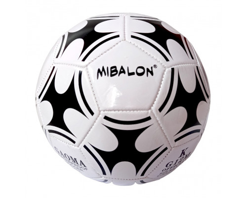 E40497 Мяч футбольный "Mibalon",3-слоя  PVC 1.6, 275 гр, машинная сшивка
