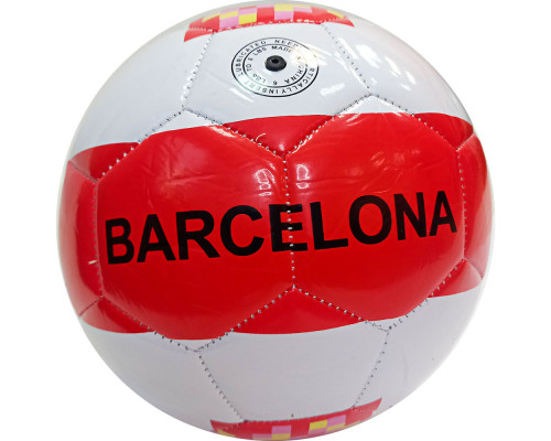 E40770-2 Мяч футбольный "Barcelona", машинная сшивка (красно/белый)