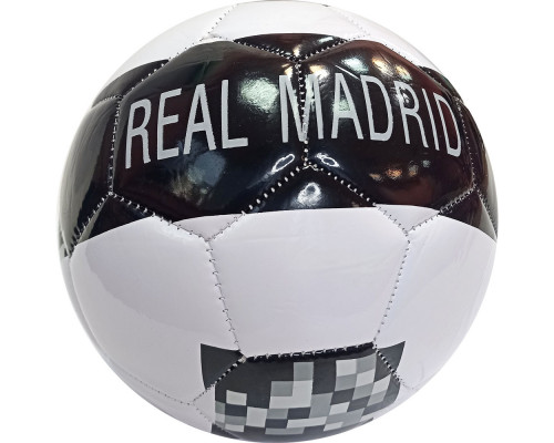 E40770-3 Мяч футбольный "Real Madrid", машинная сшивка (черно/белый)