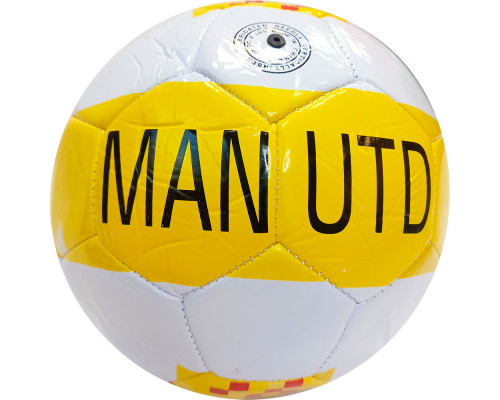 E40770-4 Мяч футбольный "Man Utd", машинная сшивка (желто/белый)