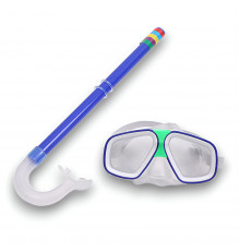 E41237-1 Набор для плавания детский маска+трубка (ПВХ) (синий)