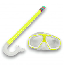 E41237-5 Набор для плавания детский маска+трубка (ПВХ) (желтый)