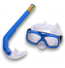 E41234 Набор для плавания детский маска+трубка (ПВХ) (синий)
