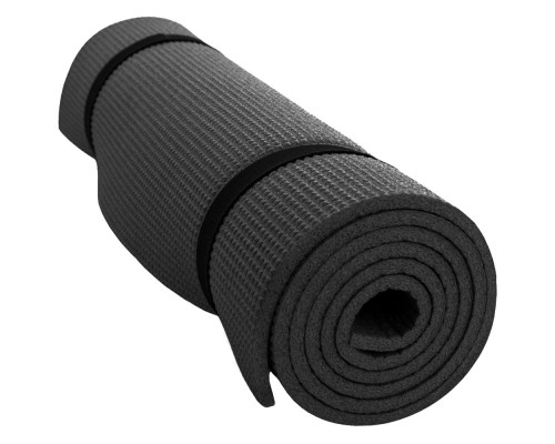 HKEM1208-06-BLACK Коврик для фитнеса 150х60х0,6 см (черный)