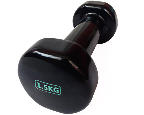 HKDB115-1.5 Гантель виниловая 1,5 кг (черная)