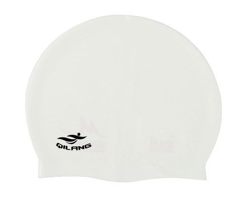 E41555 Шапочка для плавания силиконовая взрослая (белая)