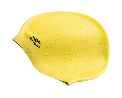 E41558 Шапочка для плавания силиконовая взрослая (желтая)