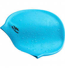 E41560 Шапочка для плавания силиконовая взрослая (голубая)