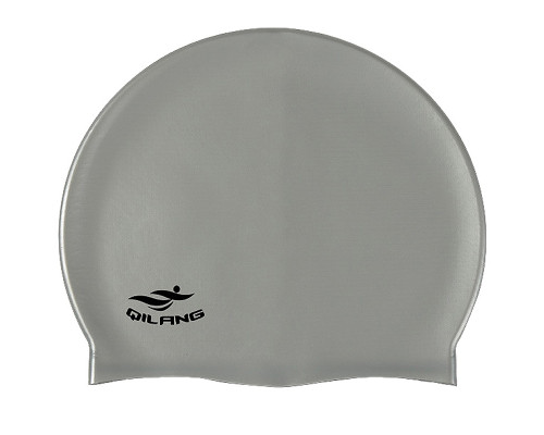 E41566 Шапочка для плавания силиконовая взрослая (серый)