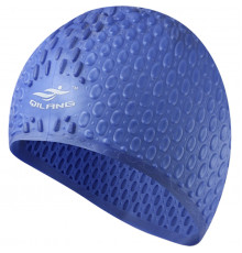 E41538 Шапочка для плавания силиконовая Bubble Cap (синяя)
