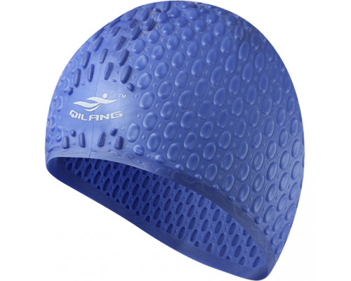 E41538 Шапочка для плавания силиконовая Bubble Cap (синяя)