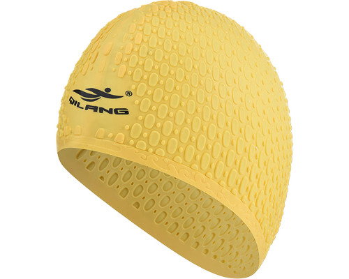 E41541 Шапочка для плавания силиконовая Bubble Cap (желтая)