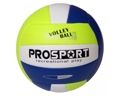 E40006-5 Мяч волейбольный (сине/салат/белый), PU 2.7, 235 гр, машинная сшивка