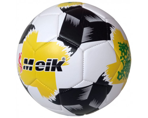 E41771-1 Мяч футбольный "Meik-157" (зеленый) 4-слоя, TPU+PVC 3.2,  340-365 гр., машинная сшивка