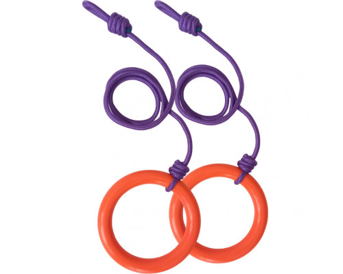 Кольца гимнастические с шнуром (оранжевые)
