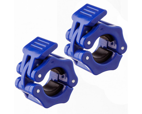 E42118 Замки для грифа пластик система LOCK-JAW PRO (d 25) (синий)