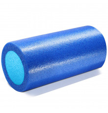 PEF30-A Ролик для йоги полнотелый 2-х цветный (синий/голубой) 30х15см. (E42018)