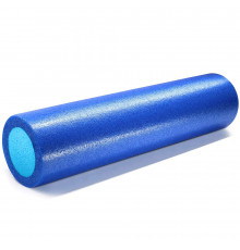 PEF60-A Ролик для йоги полнотелый 2-х цветный (синий/голубой) 60х15см. (E42021)