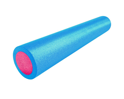 PEF90-45 Ролик для йоги полнотелый 2-х цветный (голубой/розовый) 90х15см. (B34501)