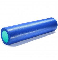 PEF60-B Ролик для йоги полнотелый 2-х цветный (синий/зеленый) 60х15см. (E42022)