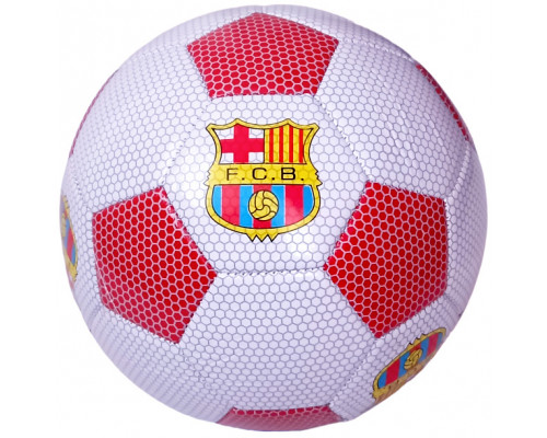 E41659-2 Мяч футбольный клубный "Barcelona", машинная сшивка (бело/красный)