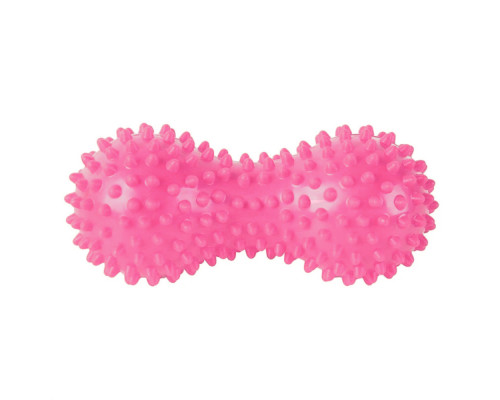B32130 Массажер двойной мячик с шипами (розовый) (ПВХ)