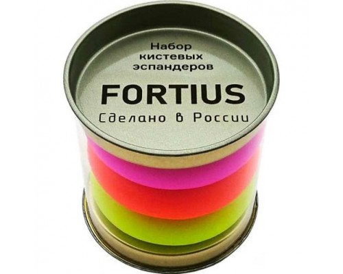 Эспандеры кистевые "Fortius" набор из 3-х шт. Neon, (10/20/30) кг. (туба)