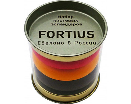 Эспандеры кистевые "Fortius" набор из 3-х шт., (30/40/50) кг. (туба)