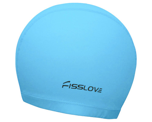 R18190 Шапочка для плавания "Fisslove" (ПУ) (голубая)