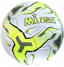 E43200 Мяч футбольный "Minsa B5-9076" (салатовый)