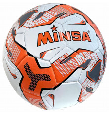 E43200 Мяч футбольный "Minsa B5-9076" (оранжевый)