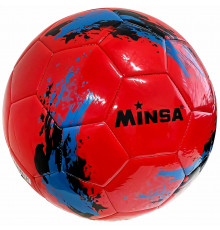 E43210 Мяч футбольный №5 "Minsa 5-9328" (красный)