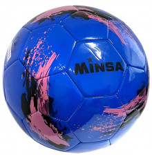 E43210 Мяч футбольный №5 "Minsa 5-9328" (синий)