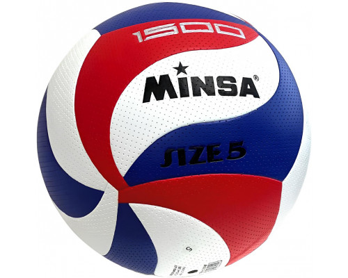 E43203-1 Мяч волейбольный "Minsa 1500" (бело/красно/синий) E43203-1 Мяч волейбольный "Minsa 1500" (бело/красно/синий)