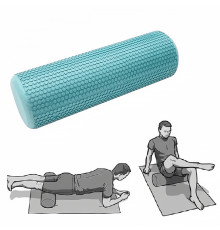 E45940 Ролик для йоги полумягкий (ЭВА) Профи 60x15cm (бирюзовый)