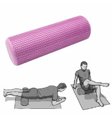 E45942 Ролик для йоги полумягкий (ЭВА) Профи 60x15cm (розовый)